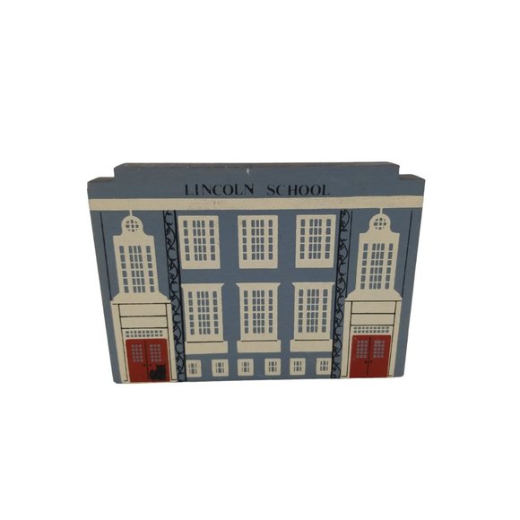 Cat's Meow Village Lincoln School Signed Faline 1989 - Picture 6 of 8